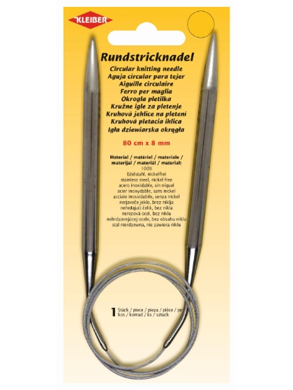 Aiguilles à tricoter circulaires – 80 cm x 8 mm
