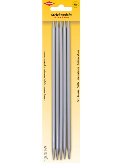 Aiguilles à tricoter à double pointe 5,5 mm