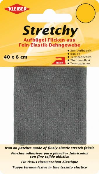 Tissu thermocollant extensible - Gris