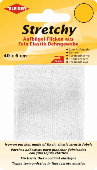 Tissu thermocollant extensible - Blanc