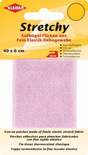 Tissu thermocollant extensible - Rose clair