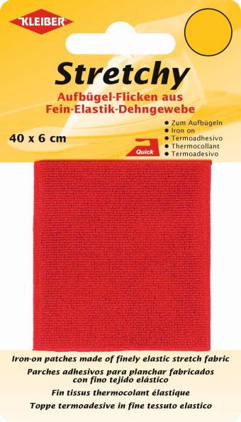 Tissu thermocollant extensible - Rouge