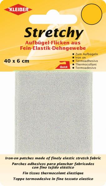 Tissu thermocollant extensible - Gris clair