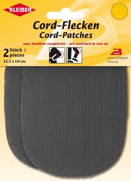Patchs en velours côtelé - Gris Clair