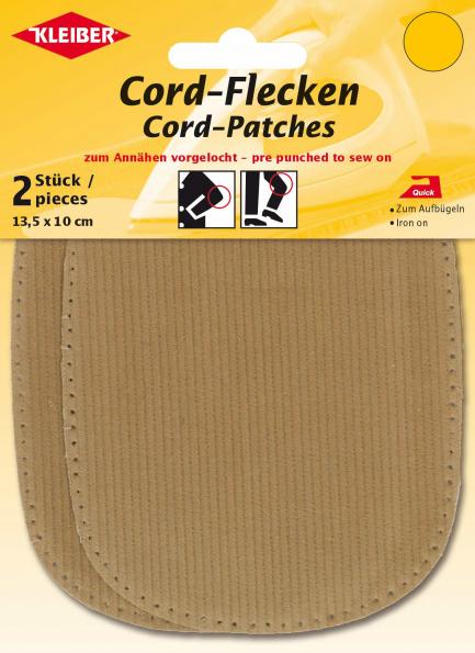Patchs en velours côtelé - Beige
