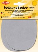Patchs en velours imitation cuir - Gris clair