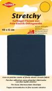 Tissu thermocollant extensible - Bleu foncé