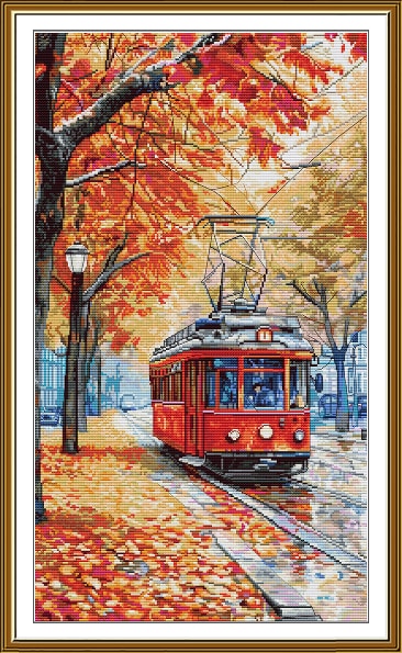 Tram en Automne