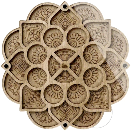 Boîte de rangement pour perles – Mandala floral