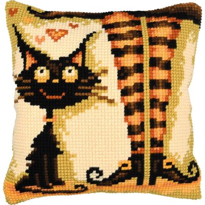 Coussin - Chat Adore Sorcière