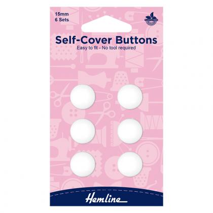 Boutons à recouvrir personnalisables - 15 mm
