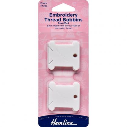 Canettes en plastique pour fils à broder - 30 pcs.