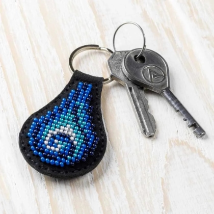Porte-clés - Flamme bleue