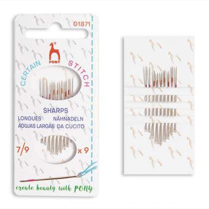 Aiguilles Certain Stitch pointues - Tailles 7-8-9