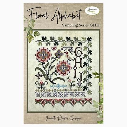 Floral Alphabet Sampling Series - GHIJ