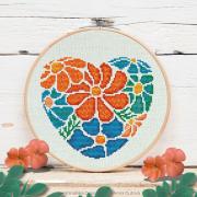 Boho floral heart