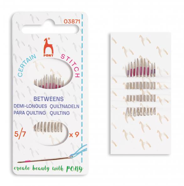 Aiguilles Certain Stitch pointues courtes - Tailles 5-6-7