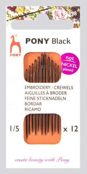 Aiguilles noires sans nickel - Taille 1/5