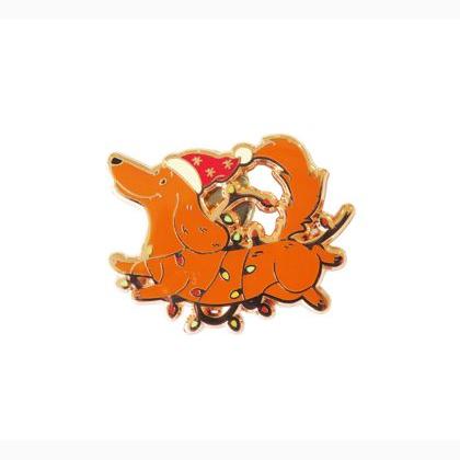Playful Dachshund Needle Minder
