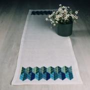 Chemin de table - Blue leavel