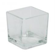 Cube en verre pour bougies et mini décorations- Grand