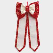Décoration de porte - Flocon de Noël rouge