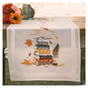 Chemin de Table - Livres et feuilles en automne
