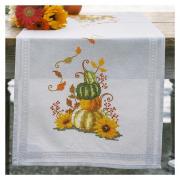 Chemin de Table - Citrouilles et feuilles