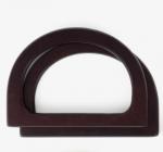 Anse pour sac semi-circulaire en bois - Brun foncé