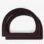 Anse pour sac semi-circulaire en bois - Brun foncé