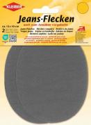 Patches en jean ovales - Gris