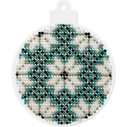 Boule de Noël - Flocons de neige verts