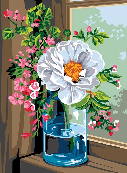 Bouquet à la fenêtre