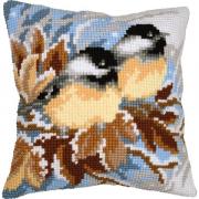Coussin - Mésanges en hiver