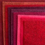 Assortiment de feutrine Velours Rubis 15x15cm.