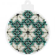 Boule de Noël - Flocons de neige verts