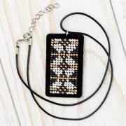 Pendentif - Blanc et or