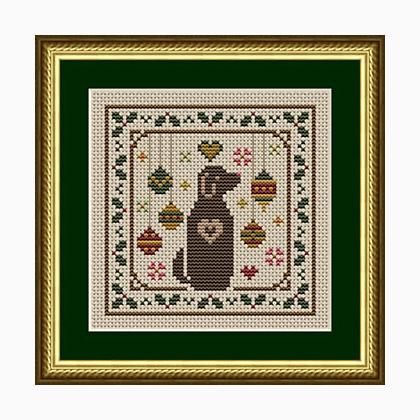 Dog With Holly And Ornaments