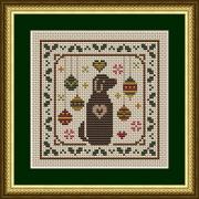 Dog With Holly And Ornaments