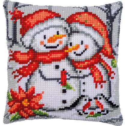 Coussin - Bonhommes de neige