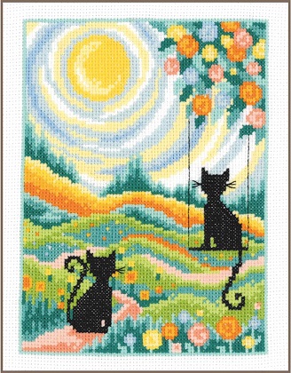 2 Chats dans le jardin