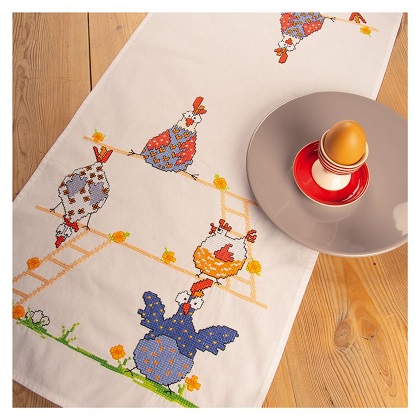 Chemin de Table - Poules folles