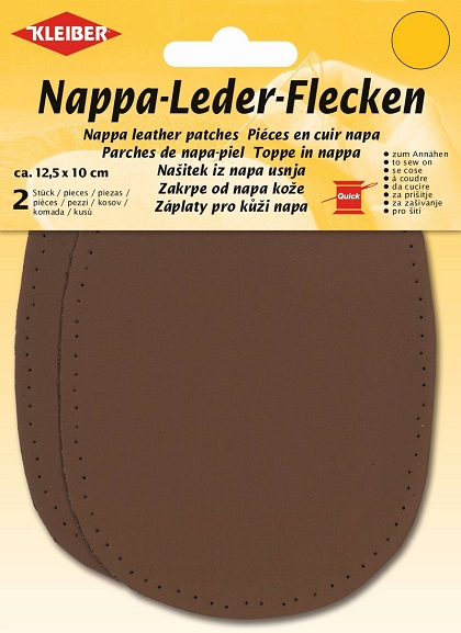 Patches en cuir nappa - Marron foncé