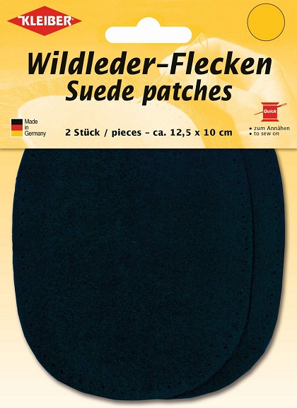 Patches en suédine, petits - Bleu Foncé