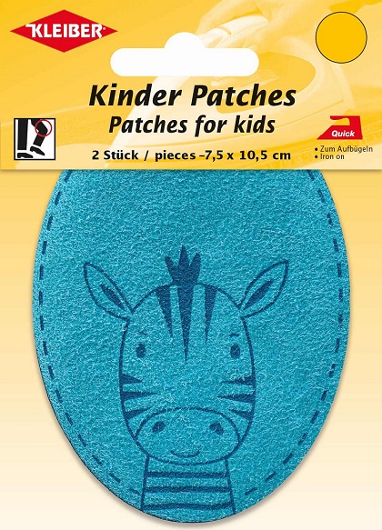 Patches en simili cuir velours - Zèbre