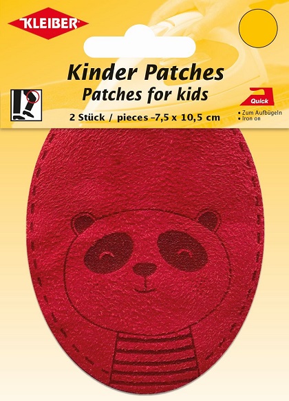 Patches en simili cuir velours - Panda