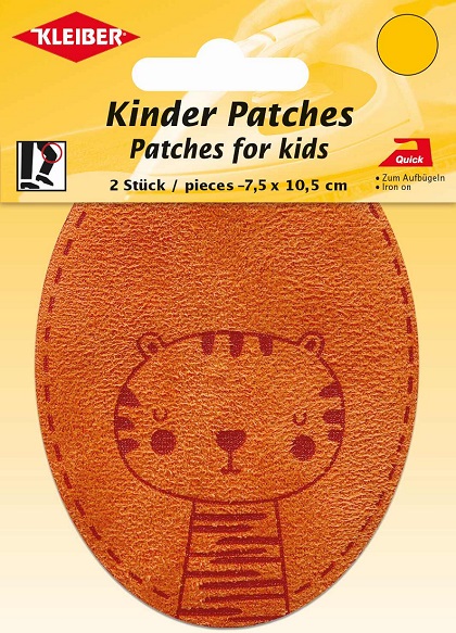 Patches en simili cuir velours - Tigre