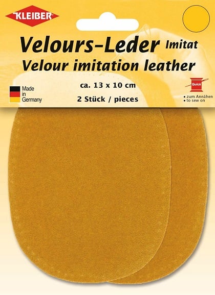 Patches en similicuir velours à coudre – Citrine