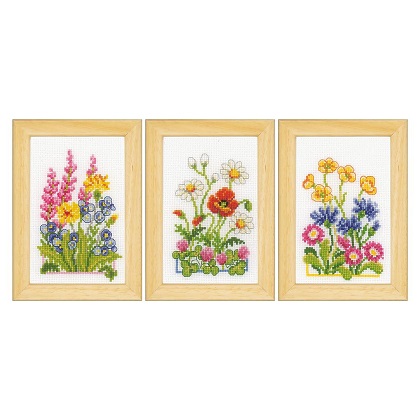 Miniatures Fleurs des champs - lot de 3