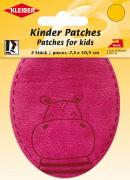 Patches en simili cuir velours - Hippopotame